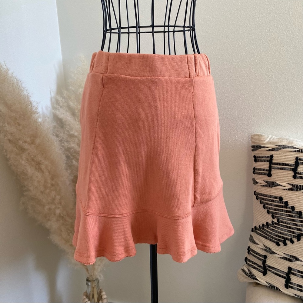 Free People Knit Fit Flare Skirt Savannah Red NWOT